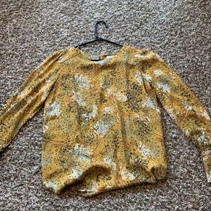 Loft yellow blouse XS